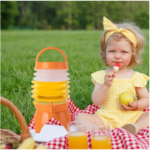 Distributeur de boissons de 5,5 L, distributeur de jus de limonade avec robinet pour fête en plein air, portable, pliable, conteneurs transparents (0RANGE)