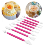 Jeu d'outils de décoration de fondant pour gâteau (8 pièces) Stylo à graver Fournitures pour gâteau Outils de pâtisserie pour RE388