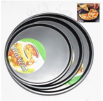Lot de 3 moule à pizza antiadhésifs en acier au carbone épaissi pour la cuisine et la pâtisserie 24, 27,30 cm pâtisserie