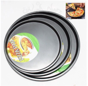 Lot de 3 moule à pizza antiadhésifs en acier au carbone épaissi pour la cuisine et la pâtisserie 24, 27,30 cm pâtisserie