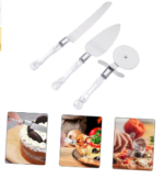 Set 3 pièces : Pelle à gâteau, Coupe pizza et Couteau - pâtisserie